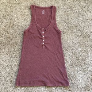 Aerie Real Soft Burgandy Summer Tank